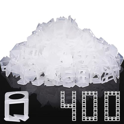 DGSL Tile Leveling System, 400-Piece Tile Spacers Clips 1/8 Inch Tile Tools, Tile Installation Tools for Professional Ceramic Tile and Stone Installation - size: 1/8*400