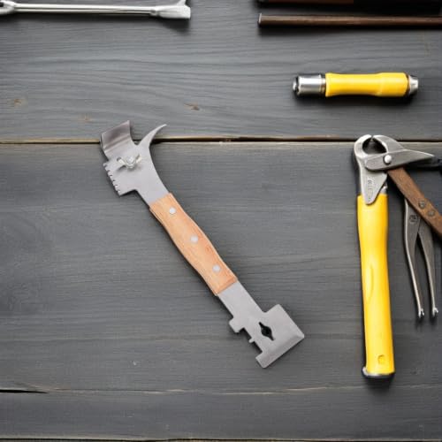 Wooden Handle Hive Tool Scraper Lifter with Galvanized Steel Head, Heavy-Duty Beekeeping Equipment for Easy Propolis Removal and Frame Separation, for Bee Frames and Hive Boxes