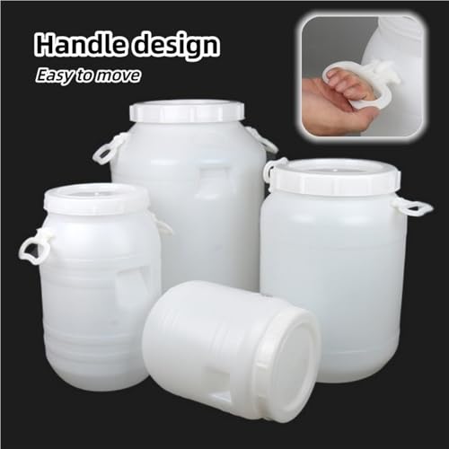 Plastic Storage Barrel, Multipurpose Water Bucket, Rainwater Collection Container, Food Storage Container for Flour, Rice(10L) - size: 10L
