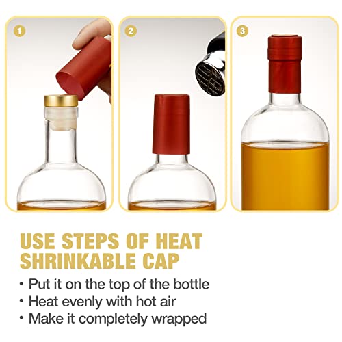 Mfacoy Set of 6 Glass Bottles, 12 oz Clear Liquor Bottles, Heavy Base Glass Bottle with T-Top Cap, Vodka Bottle for Wine Beverages Drinks Oil Vinegar Kombucha Beer with Cork Stopper Airtight Lid - size: 12OZ