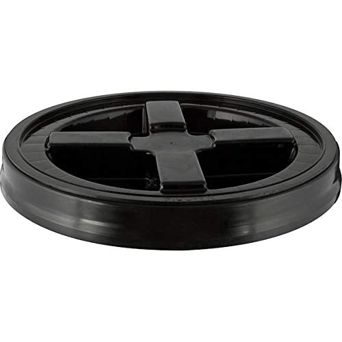 House Naturals 5 Gallon Buckets pails with Screw on Airtight Black Lids - Food Grade - BPA Free -(Pack of 3) Made in USA