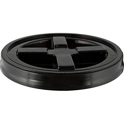 House Naturals 5 Gallon Buckets pails with Screw on Airtight Black Lids - Food Grade - BPA Free -(Pack of 3) Made in USA