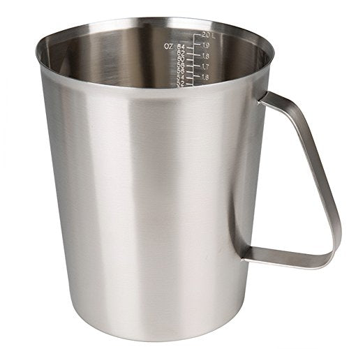 Measuring Cup, Stainless Steel Measuring Cups (64OZ/2 Liter- 8 Cup), Heavy-Duty Frothing Pitcher, Milk Frothing Pitcher Milk Frother Cup with Marking with Handle for Espresso Machines, Latte Art - size: 64 OZ (2000ML)