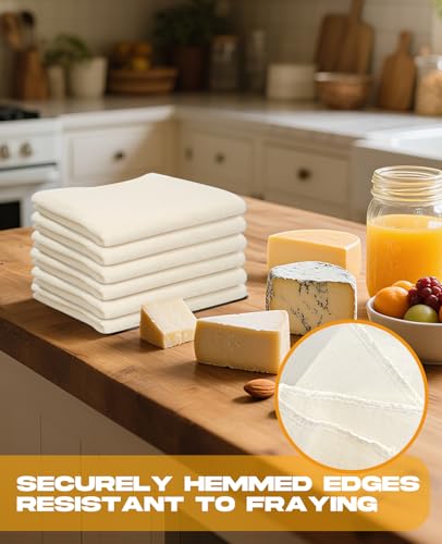 High-Grade 100 Cheesecloth – 4-Pack, Soft & Durable 20x20 Inch Cotton, Lock-Edged, Reusable for Cooking, Straining, and Cheesemaking - color: 4Pcs