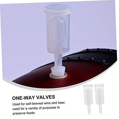SOLUSTRE 2pcs 3-Piece One-Way Valve Check Valve Set for Brewing Plastic Check Suitable for Wine and Beer Fermentation