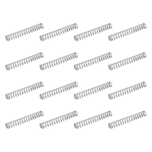 uxcell 50Pcs 304 Stainless Steel Compression Springs, 0.5mm x 3mm x 20mm Small & Tiny Pen Spring for Home Repair & DIY, Workshop & Industrial Use, (Silver Tone) - size: 3mmx20mm