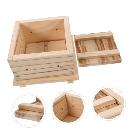 Luxshiny Homemade Tofu Mold Wooden Press Tool for Diy Bean Curd Safe and Kitchen Appliance for Making Fresh Tofu for Home Chefs
