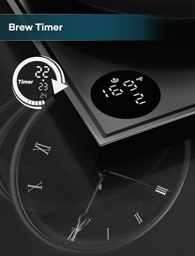 INTASTING Electric Kettle, Gooseneck Electric Kettle, ±1℉ Precise Temperature Control, Stainless Steel Interior, Quick Heating for Pour Over Coffee, Tea & Boiling Water, 0.9L (Black) - color: Black