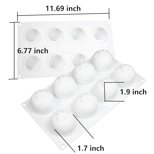 OCPO KITCHEN Orange Silicone Mold for Baking Mousse Cake, Chocolate, Fruit Dessert, Pudding, Jelly, Ice Cream Mould, Cake Decoration Mold, Non-Stick and Easy Release, 3D Orange Shape (8-Cavity) - style: Orange (8-Cavity)