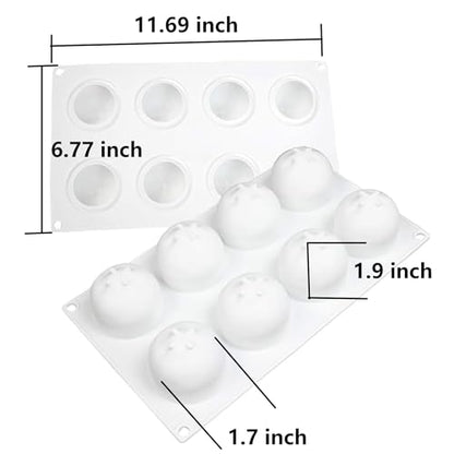 OCPO KITCHEN Orange Silicone Mold for Baking Mousse Cake, Chocolate, Fruit Dessert, Pudding, Jelly, Ice Cream Mould, Cake Decoration Mold, Non-Stick and Easy Release, 3D Orange Shape (8-Cavity) - style: Orange (8-Cavity)