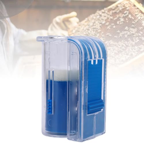 Asixxsix Queen Bee Marking Kit, One Handed Queen Catcher Bottle Cage, Queen Bee Marking Cage Queen Marking Marker Bottle with 0-99 Number Sticker and Tweezers, Beekeeping Supplies (Blue) - color: Blue
