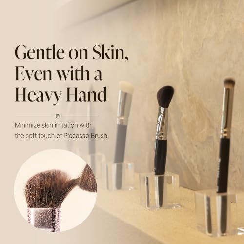 Piccasso Brush 163 Foundation Brush Soft & Dense Synthetic Bristles for Flawless Face Makeup, Perfect for Cream & Liquid Foundation - color: Dense Makeup