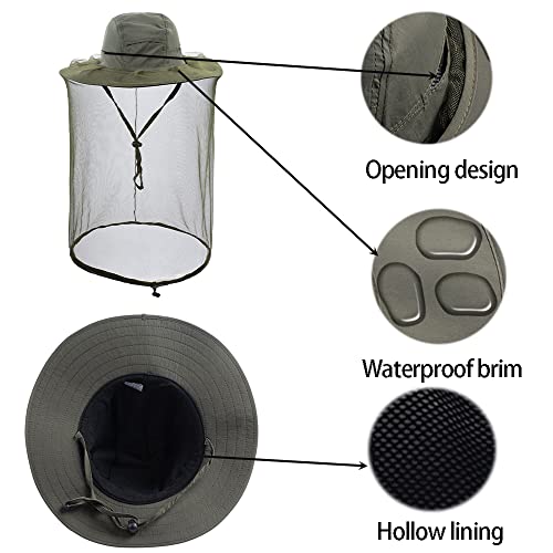 Head net hat Beekeeping Beekeeper bee Veil hat Hunting Netting mesh Hood Cap bee Keeper Catcher Halloween Costume Army Green | Halloween Costume,Sun Shield Nylon,Foldable Packable,Brim Protection Dog Grooming,Bonnet Keepers Crown Net Comfortable - color: