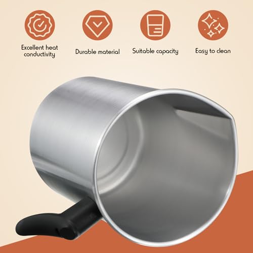 Ziliny 6 Pcs Candle Making Pouring Pot Wax Pouring Pitcher with Dripless Spout and Heat Resisting Handle Aluminum Wax Melter for Christmas DIY Candle Making Kits Gift (3 L) - size: 3 L