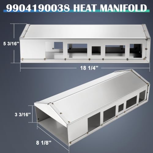9904190038 Heat Manifold Replacement Kits for Masterbuilt Gravity Series 560 Digital Charcoal Grill and Smokers, Stainless Steel Heat Shield for Masterbuilt MB 560 Smoker Parts MB20040220, MB20041020. - size: For Masterbuilt 560