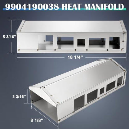 9904190038 Heat Manifold Replacement Kits for Masterbuilt Gravity Series 560 Digital Charcoal Grill and Smokers, Stainless Steel Heat Shield for Masterbuilt MB 560 Smoker Parts MB20040220, MB20041020. - size: For Masterbuilt 560