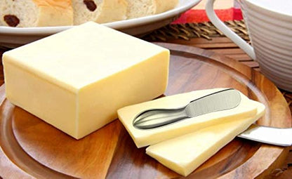 Linwnil Spreader Knife Set,4-Piece Cheese and Butter Spreader Knives,Mini Serving Tongs,Stainless Steel Multipurpose Butter Knives - color: Silver