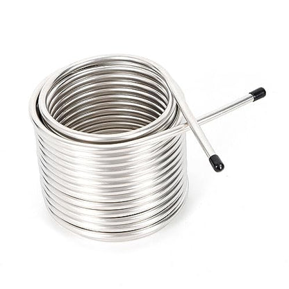 50' Mini Wort Chiller, 2 layers Coil Stainless Steel Home Brewing Beer Cooling Immersion, Wort Chiller Gepphill, Food Grade Water Chiller for Ice Bath Beer Brewing Tubing Coil