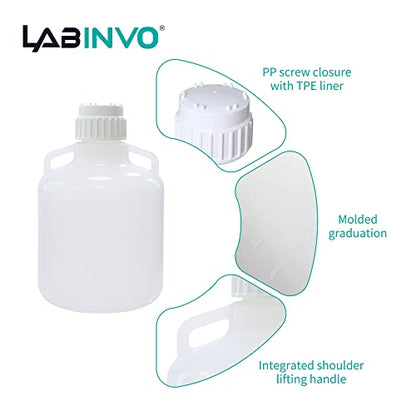 10L Round Carboy, PP Materia,Molded Graduation, with Integrated Shoulder Lifting Handle, IN-CAB10 - style: 10L