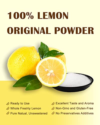 ORGFUN Original Lemon Powder, Freeze Dried Lemon Juice Powder, Great for Beverages, Smoothies, Baking 7.06 Oz - color: Lemon 7.06 Ounce