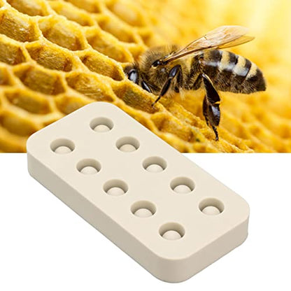 Beekeeping Rearing Box, Queen Rearing System Beekeeping Grafting Kit, Queen Cells Production, Beekeeping Supplies Wax Queen Grafting Cups Silicone Beeswax Cups Making (2 Rows 96x48x14mm) - size: 2 Rows 96x48x14mm