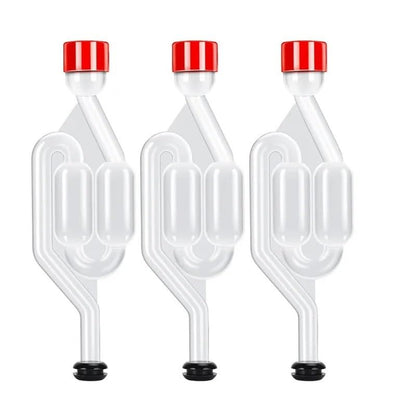 3 Pieces S-Shape Airlocks,Homebrew Bubble Airlock Carboys Stopper & Fermenter Seal Valve with Food Grade Grommets Wine Making(3 pack) - color: 3 pack