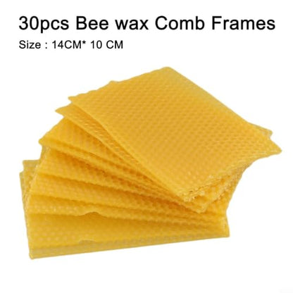 30Pcs Beeswax Sheets Beehive Wax Foundation Sheets,Natural Beeswax For Honeycomb Foundation Sheets For Hive Frame Brood For Nest Construction