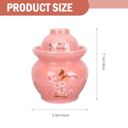 Garneck Ceramic Pickle Jar with Lid 2 Gallon Traditional Sealed Kimchi Storage Crock for Sauerkraut Fermentation and Kitchen Organization