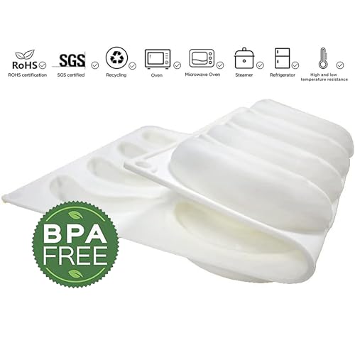 OCPO KITCHEN 3D Banana Shape Silicone Molds for Baking Mousse Cake, 3D Silicone Baking Mold for Candy Pastry Chocolate Truffle Cupcake Jelly Cookie Pudding Cake Decoration Mold, 12-Cavity - style: Banana (12-Cavity)