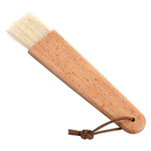 Pastry Brush with Beech Wood, Natural Boar Bristle Basting Brush for Cooking Flat Food Brushes for Spreading Butter Oil Sauce Barbecue Baking Kitchen Cooking