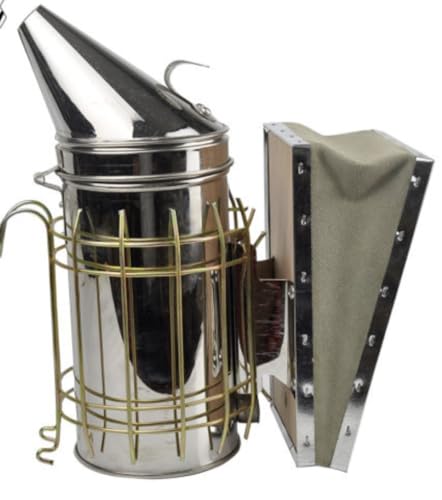 Beehive Smoker, Beekeeping Tools, Starter Package - 1 Smoker + 2 Beehive Tools, Great Beekeeper Gift Package, Beekeeping Smoker, Bee Hive Smoker Stainless Steel with Heat Shield, Bee Hive Smoker.