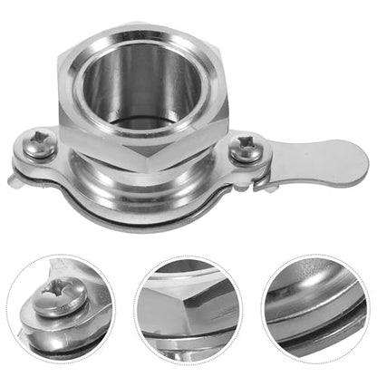 Toyvian Stainless Steel Honey Extractor Spout Bee Hive Gate Valve for Beekeeping Supplies Honey Bucket Accessory Sturdy Silver Tap for Harvesting