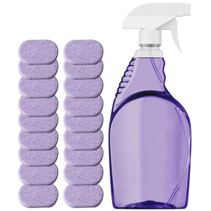 Splash Spray Cleaner Bottle, Kitchen Cleaner Spray with 18PCS Cleaning Tablets Multi Purpose Grease Stain Removal for Oven Kitchen Bathroom..