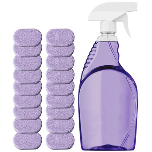 Splash Spray Cleaner Bottle, Kitchen Cleaner Spray with 18PCS Cleaning Tablets Multi Purpose Grease Stain Removal for Oven Kitchen Bathroom..