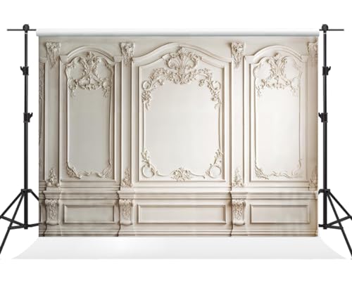 Kate 7×5ft Retro Indoor Backdrop Photography European Style Gypsum Pattern Background Classic Portrait Background Photography Studio Props Picture Video - size: 7×5ft