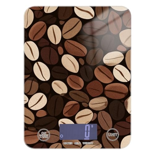 Food Scale Kitchen Scale Food Weight Scales Digital Weight Grams and Ounces Small Electronic Food Scale for Baking Cooking Brown Vintage Coffee Beans - color: Brown Vintage Coffee Beans