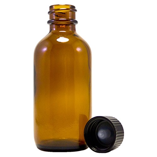 2 fl oz Amber Glass Bottle with Phenolic Cone Cap (Single) - color: Amber, size: 2 Ounces
