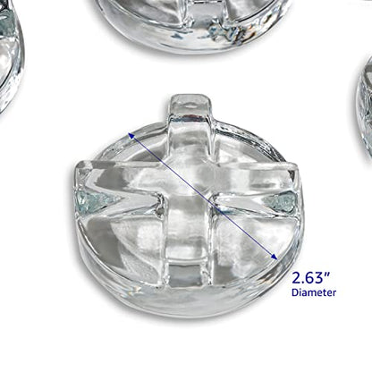 Trademark Innovations Glass Fermentation Pickling Jar Weights, Cross Grip Style (Set of 6) - style: Cross Grip