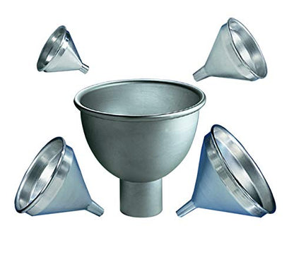 American Metalcraft 1004 Aluminum Spun Heavy-Duty Funnel 4 Quart Capacity 8.75 in Dia Top 3 in Neck Silver - Commercial Kitchen, Bakery, Café & Catering - size: 8 Pints, style: 1.5 mm, 14-gauge Aluminum, Heavy-Duty