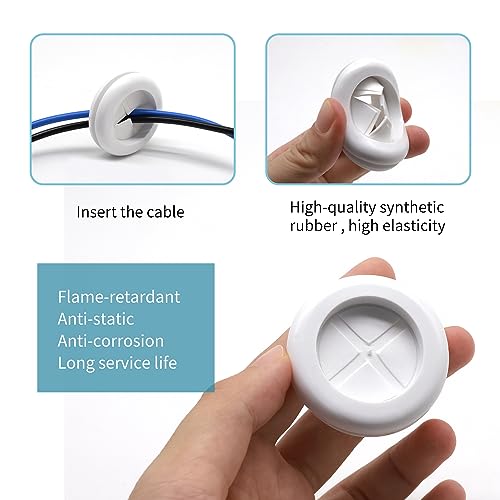 66Pcs Rubber Grommet Assorted Kit, Drill Hole Firewall Hole Plugs Wire Protection, 6 Sizes 1-13/16" 1-1/2" 1" 7/8" 5/8" 3/16" - size: 6 Sizes-White