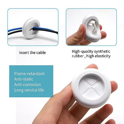 66Pcs Rubber Grommet Assorted Kit, Drill Hole Firewall Hole Plugs Wire Protection, 6 Sizes 1-13/16" 1-1/2" 1" 7/8" 5/8" 3/16" - size: 6 Sizes-White