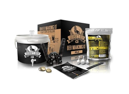 Georges Beer Fermentation Equipment Kit with Liquid Malt and Hops Extract Concentrate - Makes 5 Liters - No Experience Needed - Pilsner - Sold by North Mountain Supply - style: Kit - Pilsner