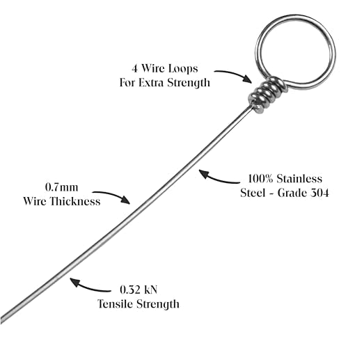 ANDUSTRIAL Stainless Steel Cheese Cutting Replacement Wires for Soft and Hard Cheese, Butter, Soap, Clay - 12 Wires Only, 24" Long - Easy to Use and Clean