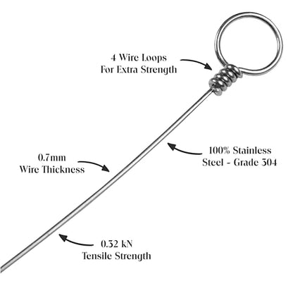ANDUSTRIAL Stainless Steel Cheese Cutting Replacement Wires for Soft and Hard Cheese, Butter, Soap, Clay - 12 Wires Only, 24" Long - Easy to Use and Clean