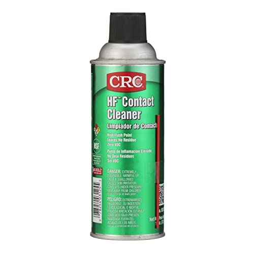 CRC HF Contact Cleaner 03125 – 11 WT OZ, Clear, Electronics Cleaner, Suitable For Higher Flashpoint Applications (Pack of 1) - style: 1 Pack