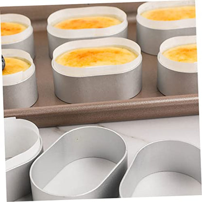 COLLBATH 10-Piece Stainless Steel Cheese Mold Set for Baking Versatile Cake and Chocolate Moulds for Cheesecake and Dessert Making - color: Silver