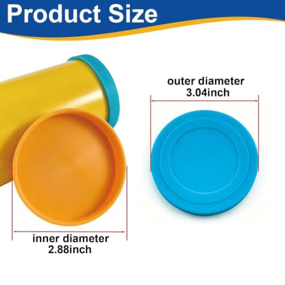 4 Pack Silicone Powder Cleanser Lids, Compatible with Bar Keepers Friend, Comet, Ajax Powder Cleanser 12oz & 21oz, Silicone Cover for Cleaning Powder Moisture Resistance, Reusable Silicone Lid