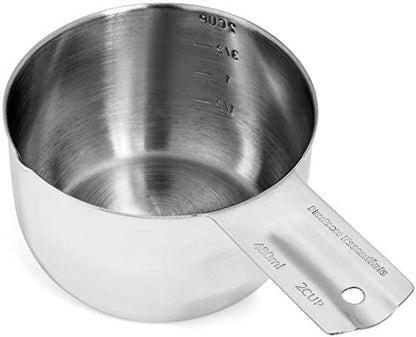 Hudson Essentials Stainless Steel Measuring Cups and Spoons Set (1 Piece 2-Cup) - size: 1 Piece 2-Cup