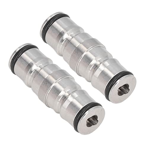 2 Pcs Homebrew Lock, Stainless Steel Quick Disconnect Liquid and Gas Jumper Post Corny Keg Adapter Double Ended Corny Post Ball Lock Post for Cleaning Beer Brewing, Gas