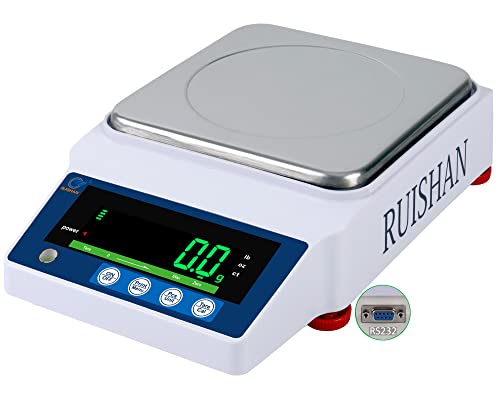 Large Range Postal Scale 10kg x 0.1g Precision Lab Balance - Grain/Gram Scientific Scale Calibrated Industrial Laboratory Weighing and Counting Table Top - size: 10kg/0.1g
